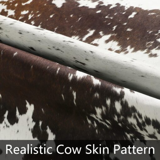 AROGAN White 6×7.2 Feet Faux Cow Print Rug Large - Cow Print Area Rug with No-Slip Backing, Large Animal Skin Rugs for Living Room, Offfice, Room Decor, Spots - Image 7