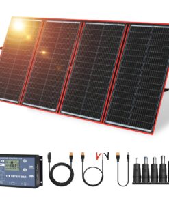 DOKIO 300w 18v Portable Foldable Solar Panel Kit (21x41inch, 17lb) Solar Charger with Controller 2 USB Output to Charge 12v Batteries/Power Station (AGM, Lifepo4) Rv Camping Trailer Emergency Power………