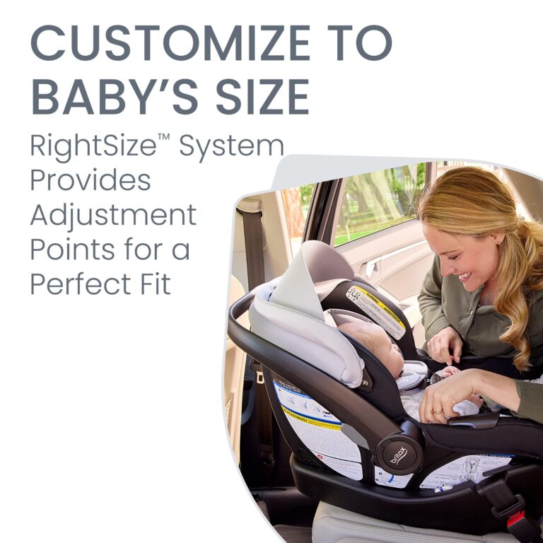 Britax Willow S Infant Car Seat with Alpine Base, ClickTight Technology, Rear Facing Car Seat with RightSize System, Glacier Onyx - Image 6