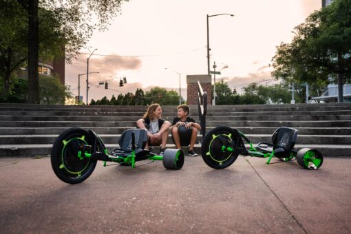 Huffy Green Machine 20 Inch Drift Trike, Sleek Ergonomic Design, Adjustable Seat, Durable Steel Frame, Easy to Operate, Drift Trike for Kids Ages 8+, LED Light Accents, Coaster Brake, Green and Black - Image 3