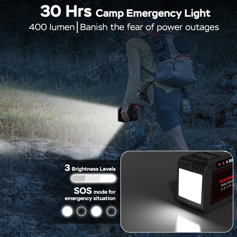 MARBERO 237Wh Solar Generator with Solar Panel Included Portable Power Station 300W Pure Sine Wave with Foldable Solar Panel 60W Set for Camping Outdoor Hiking Fishing Emergency - Image 2