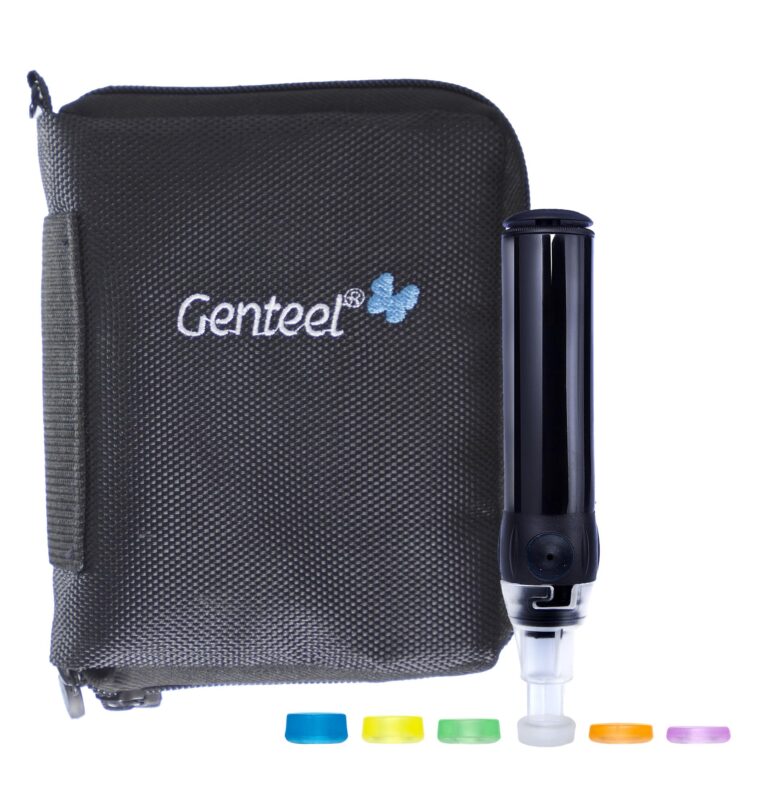 Genteel Plus - No Prick Pain Vacuum Lancing Device for Diabetes Testing - Blood Sugar, Glucose, Ketone, and DNA Home Tests (Buff Black)