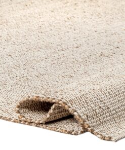 S & L Homes Jute Cotton Hand Woven Natural Farmhouse Area Rug for Living Room - Rustic Vintage Bohemian Décor - (8' x 10' Natural)