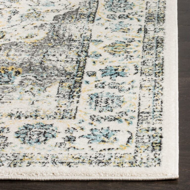 SAFAVIEH Evoke Collection Area Rug - 9' x 12', Grey & Gold, Shabby Chic Oriental Medallion Design, Non-Shedding & Easy Care, Ideal for High Traffic Areas in Living Room, Bedroom (EVK220B) - Image 3