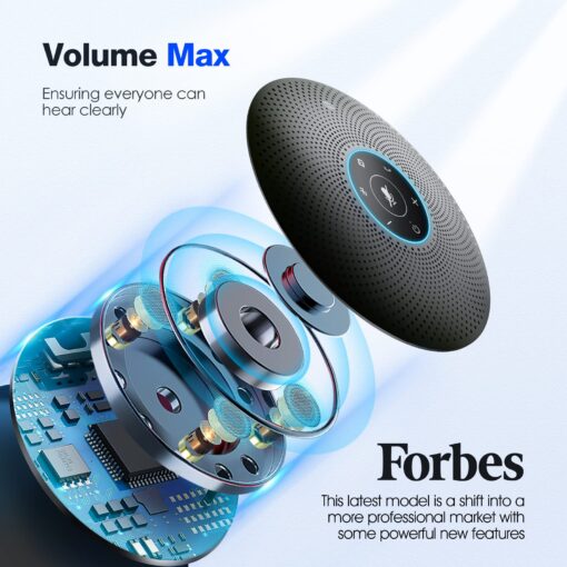 Bluetooth Speakerphone - eMeet M2 Max Professional Conference Speaker and 4 Directional Mics for up to 15 People Business Conference Calls High Volume Noise Reduction Daisy Chain Dongle Home Office - Image 8