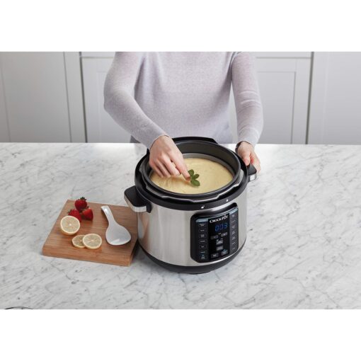 Crock-Pot 8-Quart Multi-Use XL Express Crock Programmable Slow Cooker and Pressure Cooker with Manual Pressure, Boil & Simmer, Stainless Steel - Image 2