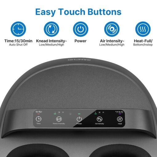 RENPHO Foot Massager with Heat and Remote, FSA & HSA Eligible, Shiatsu Foot Massager for Foot Care, Electric Foot Massager with Handle Design, Great Gifts for Men and Women, Fits feet up to Size 12 - Image 7