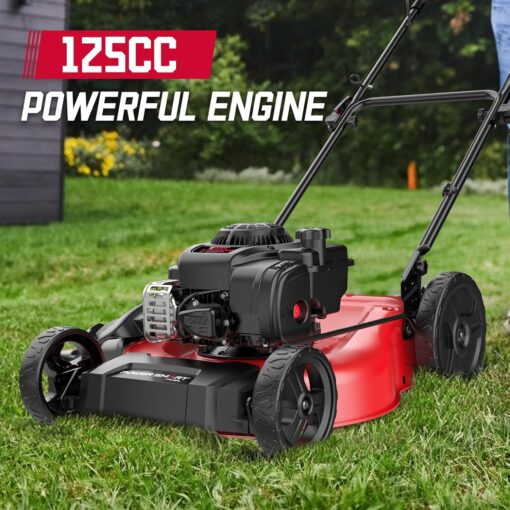 PowerSmart 21" 2-in-1 Push Lawn Mower, 125cc Engine, Adjustable Cutting Height, Lightweight, Easy Assembly - Image 5