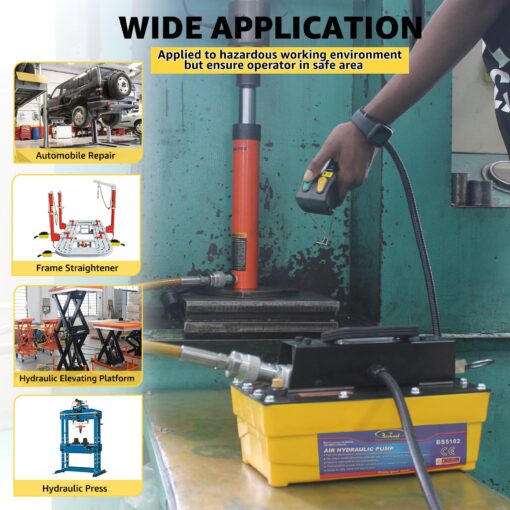 BESTOOL Air Hydraulic Pump 10,000 PSI, Hydraulic Pump with Remote Control Actuator - Image 7