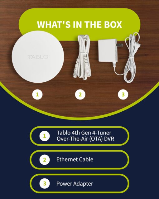 Tablo 4th Gen 4-Tuner Over-The-Air (OTA) DVR - Watch, Pause & Record Live TV, News, Sports & Movies Throughout Your Home Over Wi-Fi - Pairs w/Any TV Antenna - 50+ Hrs Recording - No Subscriptions - Image 2