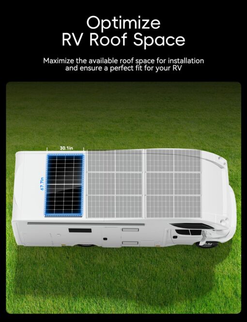 200 Watt Solar Panel,25.4% High Efficiency Perovskite Solar Cells,10BB Hidden Busbar Technology,12v/24v Solar Panels for Rv Camper Boat Caravan Off-Grid Applications(200W) - Image 5