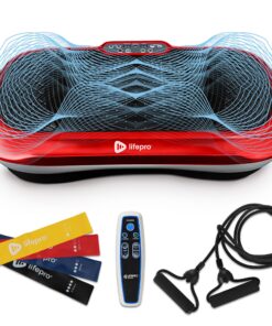 Lifepro Waver Vibration Plate Exercise Machine – High-Intensity Vibration for Muscle Activation, Full-Body Workout Vibrating Platform with Loop Bands, Fitness Equipment for Strength Toning & Fat Loss
