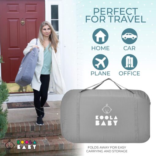 3 in 1 Baby Bassinet, Bedside Sleeper, & Playpen, Easy Folding Portable Crib (Grey)- KoolaBaby (Bassinet) - Image 3