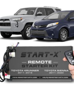 Start-X Plug N Play Remote Starter for 4Runner 2010-19, Sienna 2011-2020 || Push to Start Only || Lock 3X to Remote Start || 2010, 2011, 2012, 2013, 2014, 2015, 2016, 2017, 2018, 2019, 2020