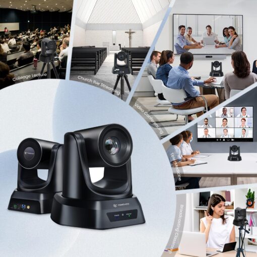 TONGVEO Wireless Conference Room Webcam, Church Live Streaming 10X USB 1080P 60fps PTZ Camera for Worship Services Online Conference, Works with Zoom, Skype OBS - Image 4