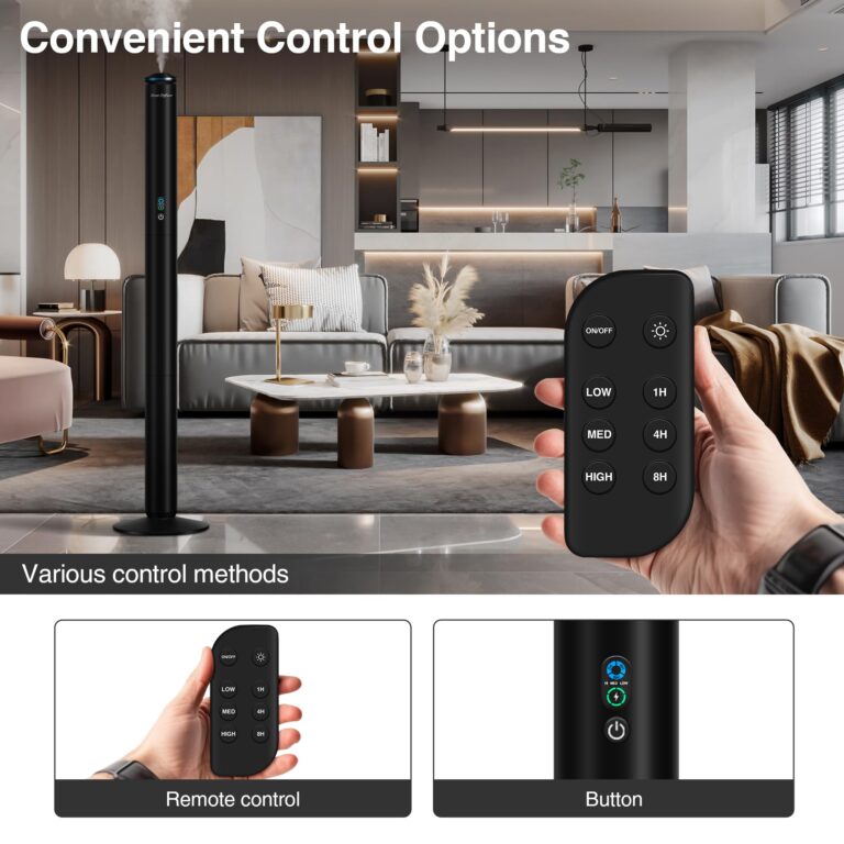 Waterless Scent Diffuser Starter Kit - 2000 Sq Ft Coverage, Luxury Hotel Scent Diffuser, Diffusers for Essential Oils Large Room, Included 5 Scent Oils, Remote Control, Black, 40In - Image 5