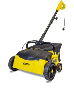 Artificial Turf Vacuum Sweeper by Roll & Comb, Corded Electric Lawn Rake for Artificial Grass, Cool Gardening Gift, 25 Liter Leaf Collector, Model 302e, 19.8lb.