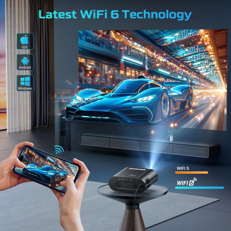 GooDee Smart 4K Projector with WiFi and Bluetooth, Google TV-Licensed Outdoor Movie Projector with Netflix / Prime Video / YouTube Built-in, Keystone Voice Control Home Theater - Image 5
