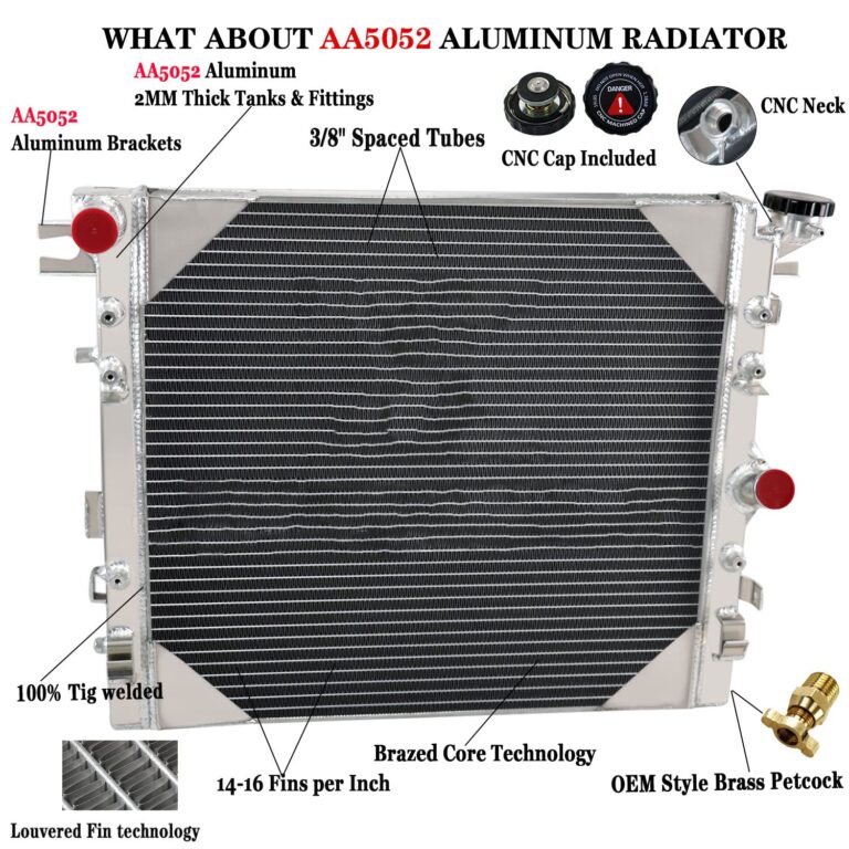 CoolingMaster Aluminum Radiator Compatible with 2007-2018 Jeep Wrangler Wrangler JK 3.6L 3.8L V6 - Image 8