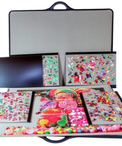 jigthings – Jigsort 1500 – Jigsaw Puzzle Board with Carry Case for Puzzles up to 35.5" x 25.5". Saves and Stores Most 1500 Piece Puzzles