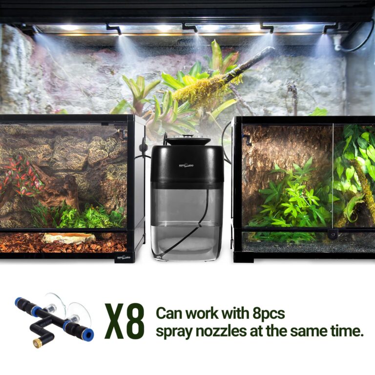 REPTI ZOO 10L Reptile Mister Fogger Mister for Reptile Tank Reptile Misting System Extremely High-Pressure Silent Pump Reptile Humidifier Terrarium Mister with 2PCS Nozzles for Reptiles/Amphibians - Image 5