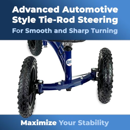 KneeRover Original Steerable All Terrain Knee Scooter for Adults for Foot Surgery Heavy Duty Knee Walker for Broken Ankle Foot Injuries - Leg Recovery Scooter Best Knee Crutch Alternative (Blue) - Image 7