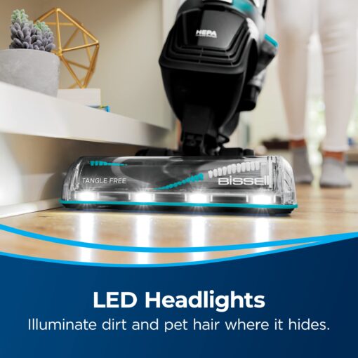 Bissell MultiClean Allergen Rewind Pet Vacuum with HEPA Filter Sealed System, Automatic Cord Rewind, Tangle-Free Brush Roll, & LED Headlights, 3402 - Image 3
