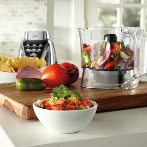 Oster Blender | Pro 1200 with Glass Jar, 24-Ounce Smoothie Cup and Food Processor Attachment, Brushed Nickel - BLSTMB-CBF-000 - Image 12