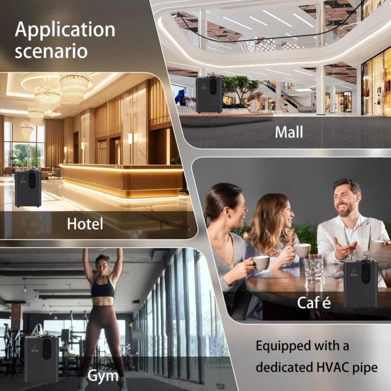 MQLMF HVAC Scent Diffuser Whole House System - 4500 Sq Ft,Ultra Quiet,Metal,Safety Lock,Bluetooth App,Hotel Commercial Collection Diffuser Machine - Black - Image 2