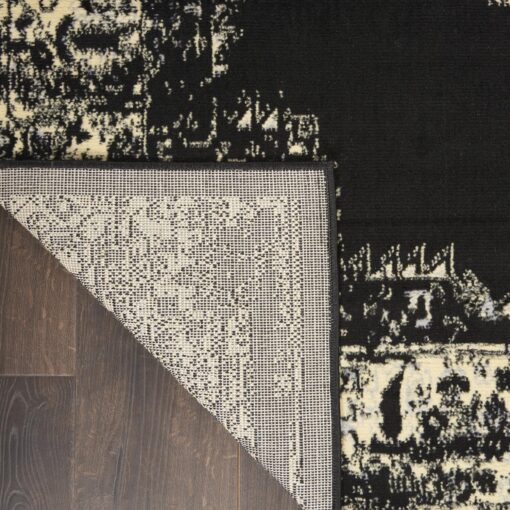 Nourison Grafix Traditional Black 7' x 10' Area Rug, Easy Clean, Non Shedding, Bed Room, Living Room, Dining Room, Kitchen (7x10) - Image 8