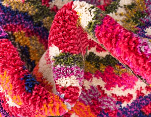 Unique Loom Estrella Collection Colorful, Abstract, Geometric, Gradient, Modern Area Rug, 8 ft x 11 ft, Multi/Pink - Image 4