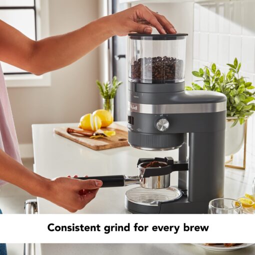 KitchenAid Burr Coffee Grinder - KCG8433 - Matte Charcoal Grey, 10 Oz - Image 6