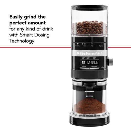 KitchenAid Burr Coffee Grinder - KCG8433 - Onyx Black, 10 Oz - Image 7