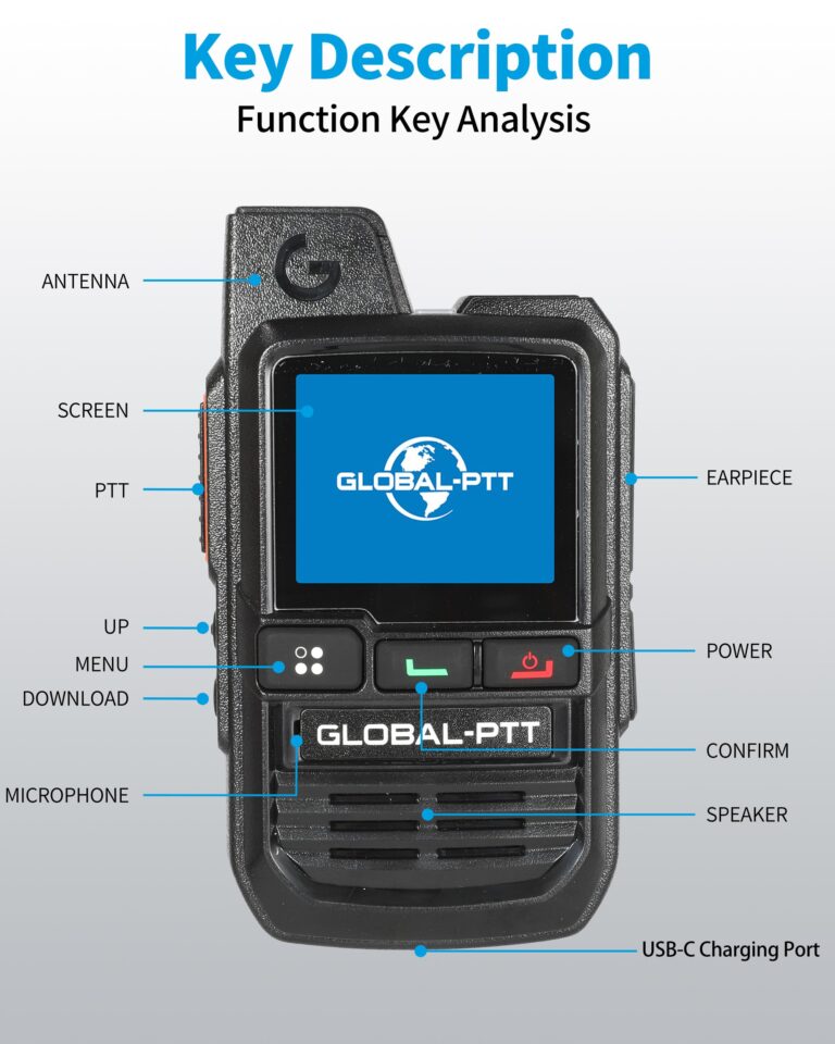 globalptt 2-Pack Global Walkie Talkies with Sim Cards - Handheld PoC Two Way Radios Unlimited Range - Rechargeable PTT Push to Talk Over Cellular Radio Long Range (G0) - Image 5