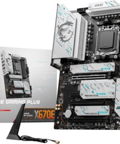 MSI X670E GAMING PLUS WIFI Gaming Motherboard (AMD Ryzen 9000/8000/7000 Series Processors, AM5, DDR5, PCIe 5.0, SATA 6Gb/s, M.2 slots, USB 3.2 Gen 2, Wi-Fi 6E, Bluetooth 5.3, 2.5Gbps LAN, HDMI/DP,ATX)