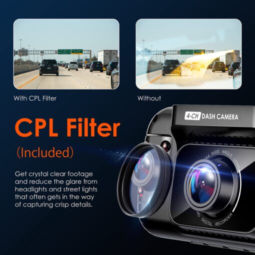 RexingUSA R4-4 Channel Dash Cam W/All Around 1080p Resolution, Wi-Fi, GPS, IR Night Vision, Parking Mode, Collision Detection, Type-C Port - Image 5