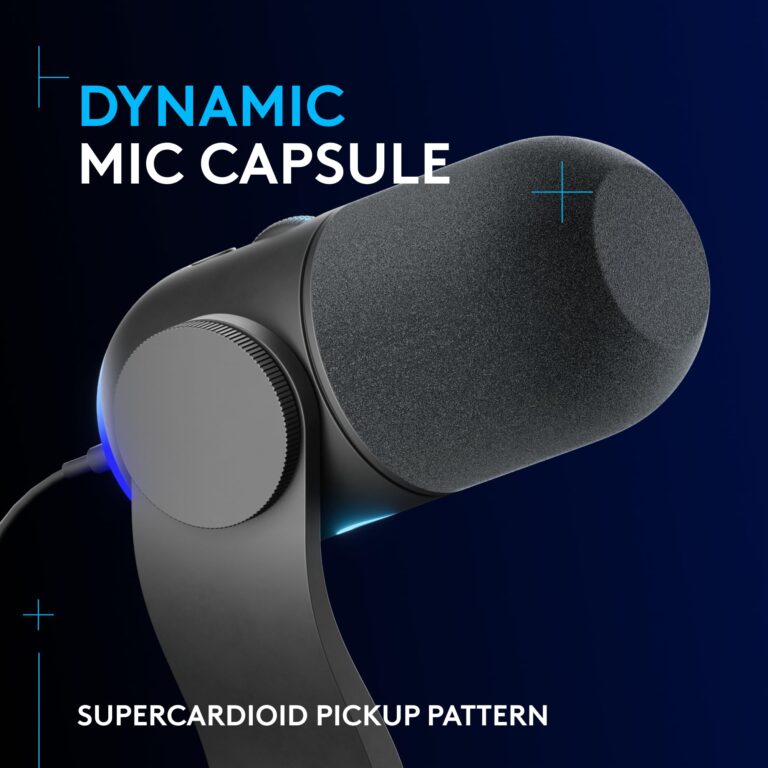 Logitech G Yeti GX Dynamic RGB Gaming Microphone with LIGHTSYNC, USB + G735 Wireless Gaming Headset - Image 5