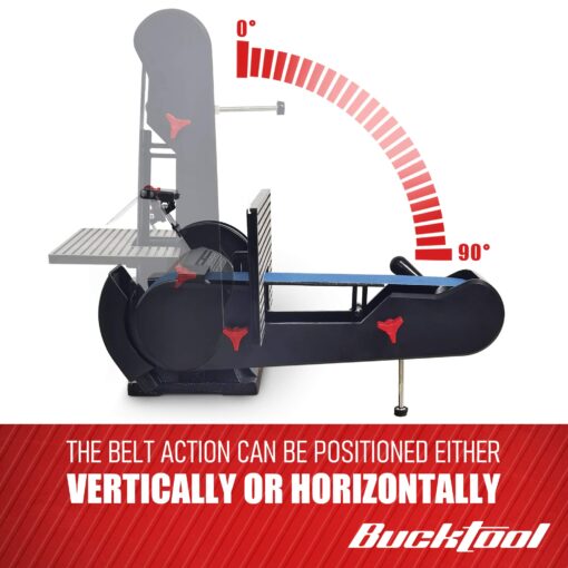 Bucktool Combo 2" x 42" Belt Sander 6" Bench Grinder, Knife Sharpener with Large Work Table BG2600 Upgraded Model - Image 4