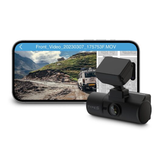 Type S S402 PRO 2-Channel Dash Cam with IR | 4K Front & 2K Cabin View | Optional 1080p Rear Camera | Enhanced Night Vision | Secure Mount | 24-Hr Surveillance | Wi-Fi & App Connectivity