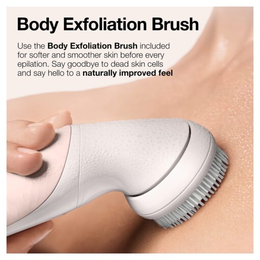 Braun Epilator Silk-épil 9 9-030 with Flexible Head, Facial Hair Removal for Women and Men, Hair Removal Device, Shaver & Trimmer, Cordless, Rechargeable, Wet & Dry, Beauty Kit with Body Massage Pad - Image 4