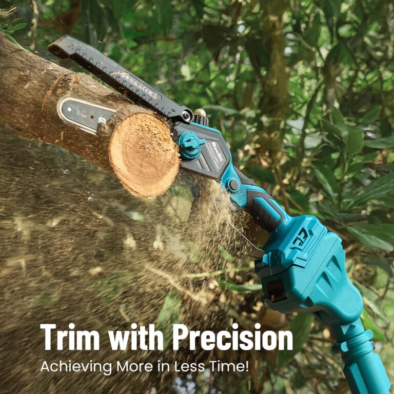 Seesii PS620 2-in-1 Electric Pole Saws: 6 Inch Mini Chainsaw Cordless with Extension Pole, 2Pcs Batteries, Brushless Chain Saw for Limb Branch Cutter, Battery Tree Trimmers Pruner,16Ft Long Reach - Image 2
