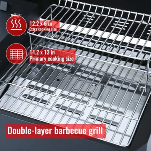 Hello.Dr Portable Wood Pellet Grill and Smoker,Electric Outdoor 8 in 1 Tabletop Grills for RV Camping Tailgating RV Cooking BBQ, Intelligent Temperature Control and Superheated Steam Technology,Red - Image 8