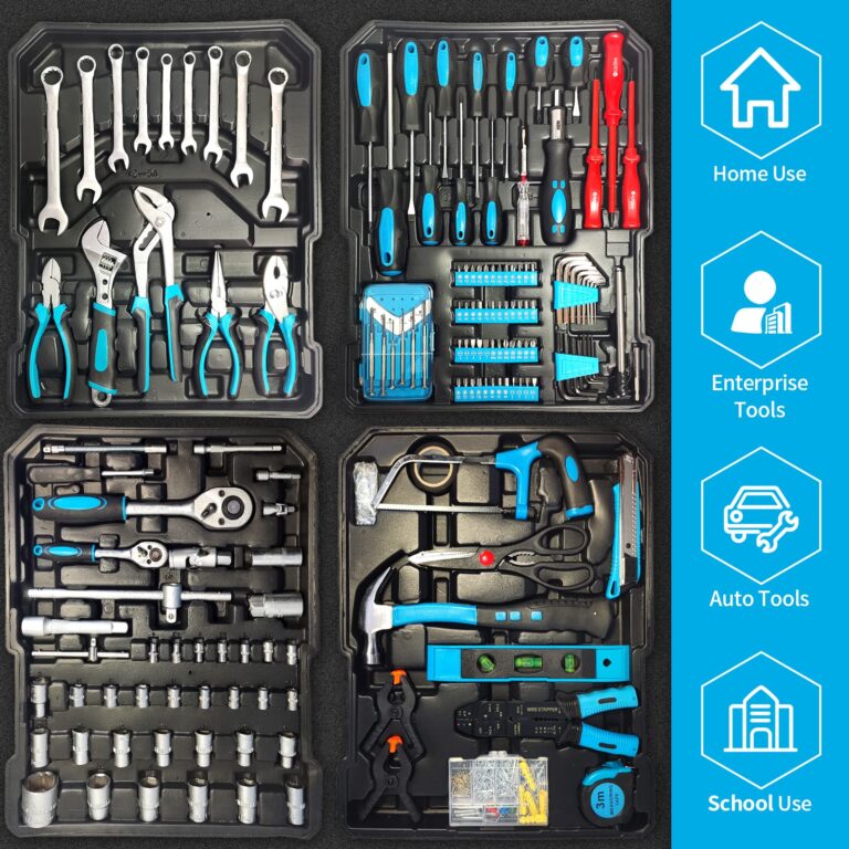 Arcwares 799pcs Aluminum Trolley Case Tool Set Silver, House Repair Kit Set, Household Hand Tool Set, with Tool Belt - Image 9