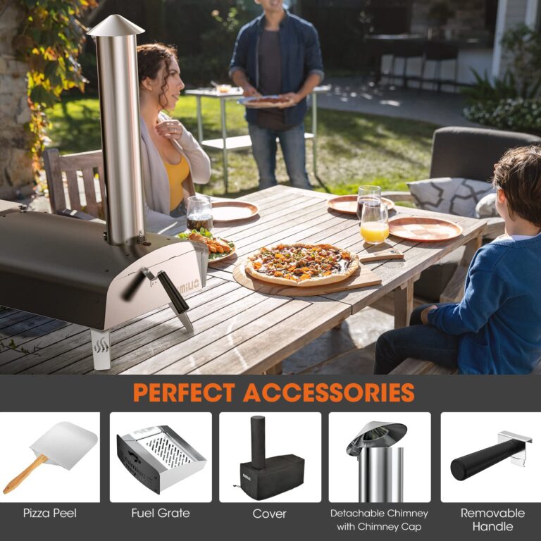 Mimiuo Outdoor Pizza Oven Wood Pellet 12" Pizza Ovens with Pizza Stone and Pizza Peel, Portable Wood-Fired Pizza Oven Pizza Stove for Backyard and Outside (Classic W-Oven Series) - Image 2
