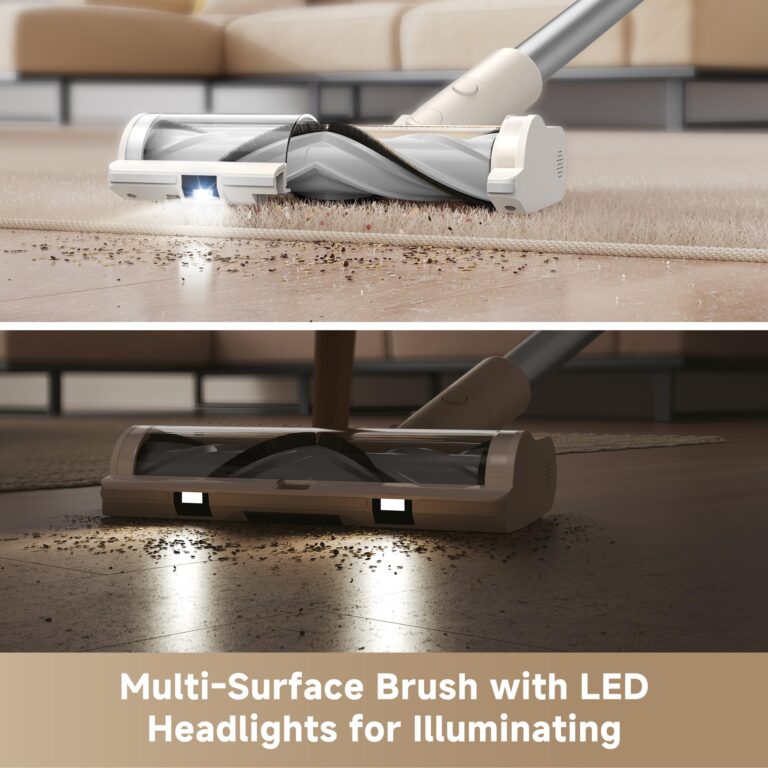 DREAME R10 Pure Cordless Vacuum Cleaner, Stick Vacuum Cleaner for Home, 120AW Powerful Suction, Anti-Tangle, LED Headlights, Up to 60 Mins Runtime, Lightweight for Carpet, Hard Floor, Pet Hair - Image 7
