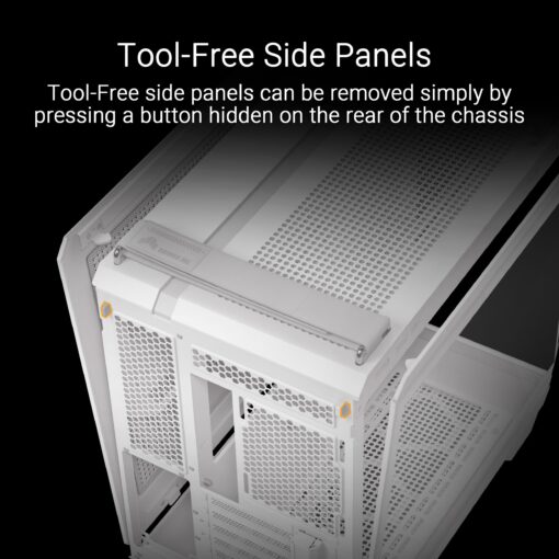 ASUS TUF Gaming GT502 Horizon ATX Mid-Tower Gaming Case (Boundless Panoramic Design, Dual-Chamber, Independent CPU and GPU Cooling Zones, Tool-Free Side Panels, USB 10 Gbps Type-C® Front Panel) - Image 14