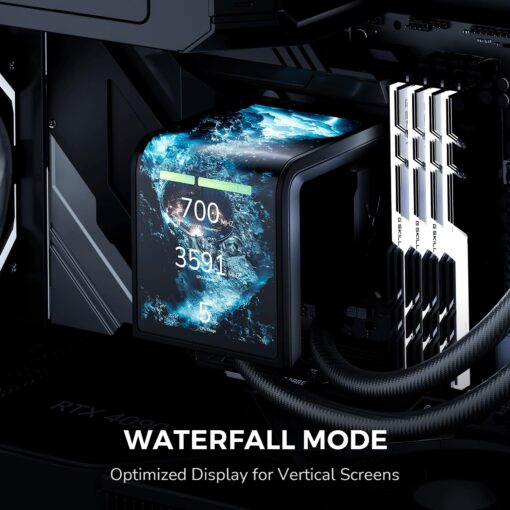TRYX Panorama SE 360 ARGB 360mm AIO Rotatable 6.5'' AMOLED Curved Screen 3D Anamorphic Effect Customizable AIO Cooler 360mm Asetek Adela 280w TDP ARGB Fan Intel LGA 1851/1700/1200/115X AMD AM5/AM4 - Image 5