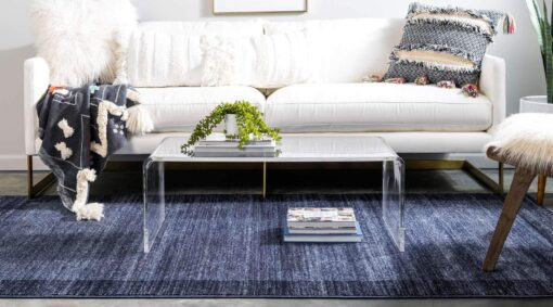 Unique Loom Del Mar Collection Area Rug - Abigail (10' x 13' Rectangle, Navy Blue/ Blue) - Image 8
