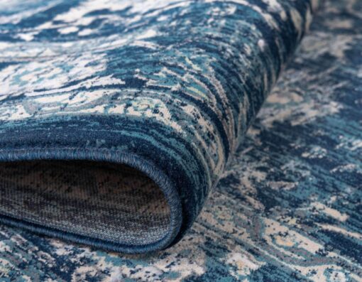Unique Loom Oslo Collection Area Rug - Osterbro (7' 1" x 10' Rectangle, Navy Blue/ Beige) - Image 5