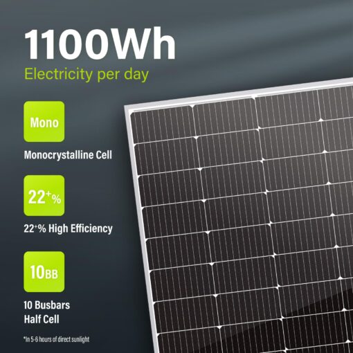 Newpowa 220W Monocrystalline Solar Panel 10BB Cell Solar Panel 220 Watt 12V High Efficiency Mono Module RV Marine Boat Off Grid - Image 7